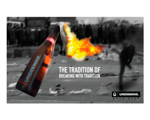 diseño de publicidad y anuncios para marca de cerveza