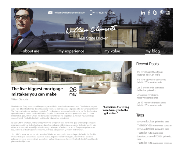 personal branding website and blog
